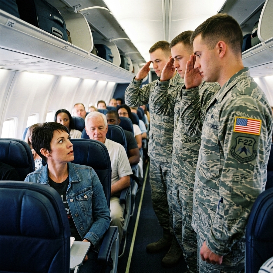 She Was Only a Ignored Disabled Veteran Passenger in Seat 13F — Until the F-22 Pilots Heard Her Call Sign and Stood in Salute
