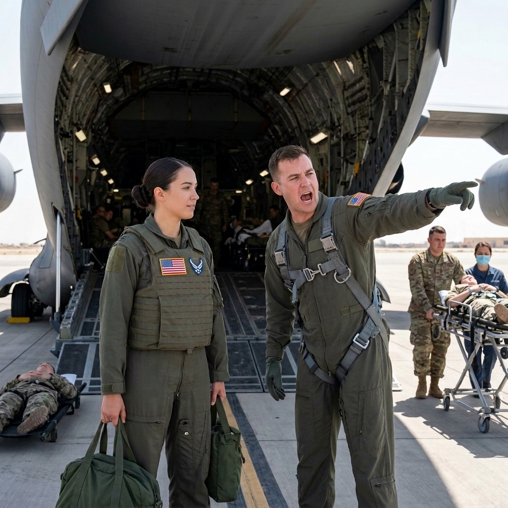 Loadmaster Humiliated Her By Ordering Her to Clear His Ramp — Unaware She Was the C-17 Pilot Flying 40 Wounded Soldiers Out of Combat