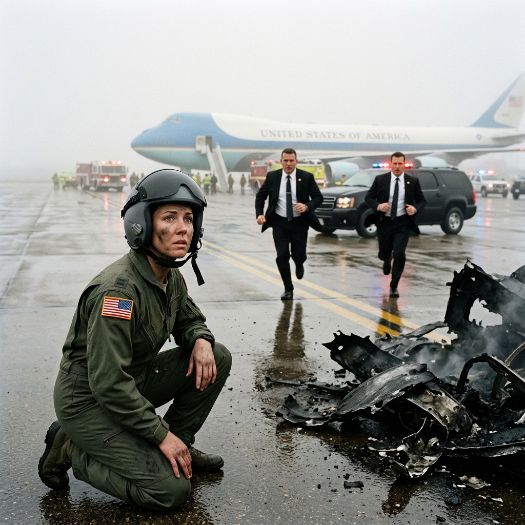 Air Force One Lost Its Last Protective Shield — Then One F-22 Female Pilot Who’s Called “Liability” Broke the Rule And Did A Miracle
