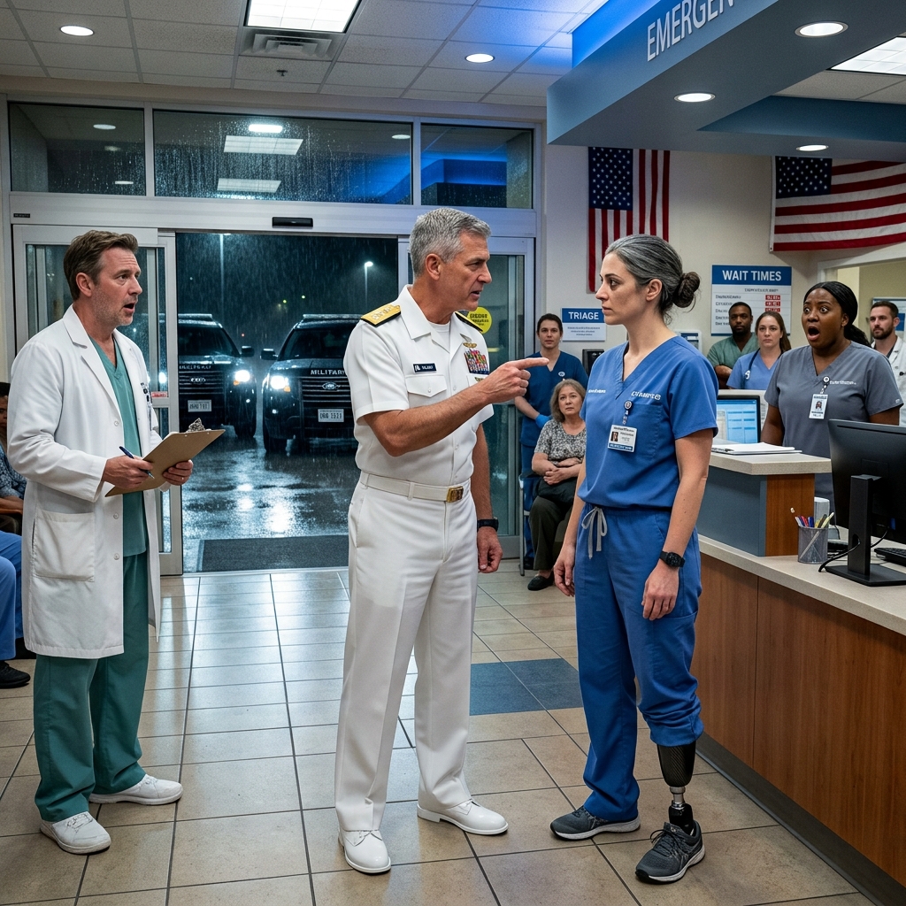 Dr. Cain dismissed my warning in front of the entire ER, telling me to stay in my lane. Minutes later, my patient crashed. That night, four black SUVs pulled up outside, and a Vice Admiral in full dress blues walked in and said two words that made every head turn: Iron Raven.