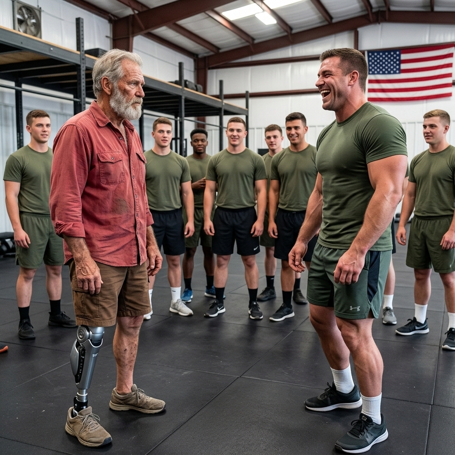 They Laughed When The One-legged Old Man Stepped On The Mat And Bet $1000 He Would Fail— Until He Dropped Young Sergeant In 5 Seconds