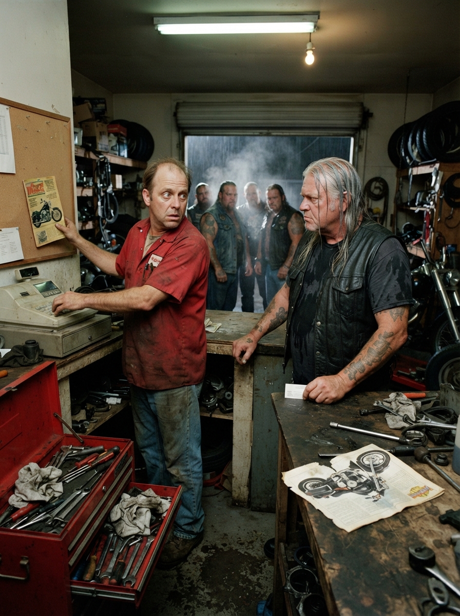 WHOLE STORY:  I OPENED MY GARAGE DOOR TO TWELVE SOAKING-WET BIKERS AT 11 PM