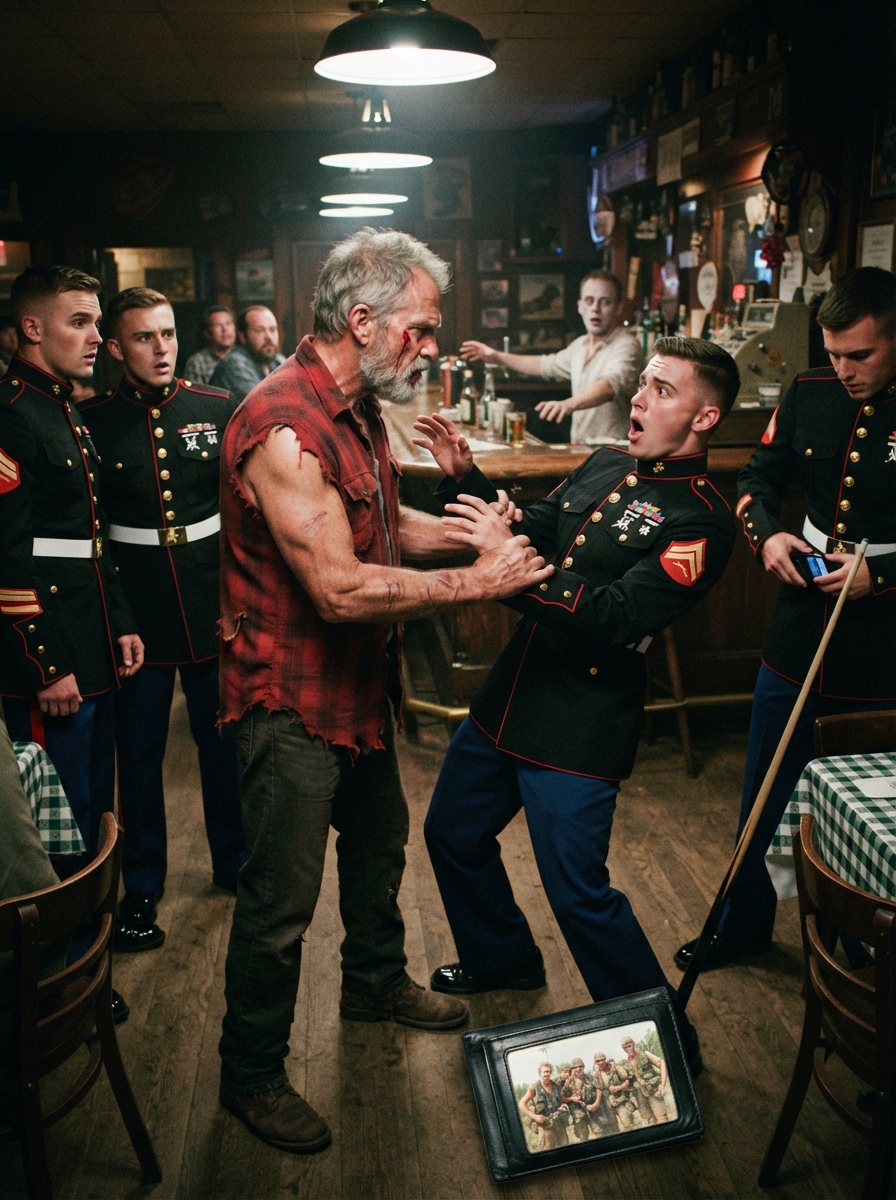 WHOLE STORY: I WATCHED a young Marine in dress blues HUMILIATE an old man with calloused hands