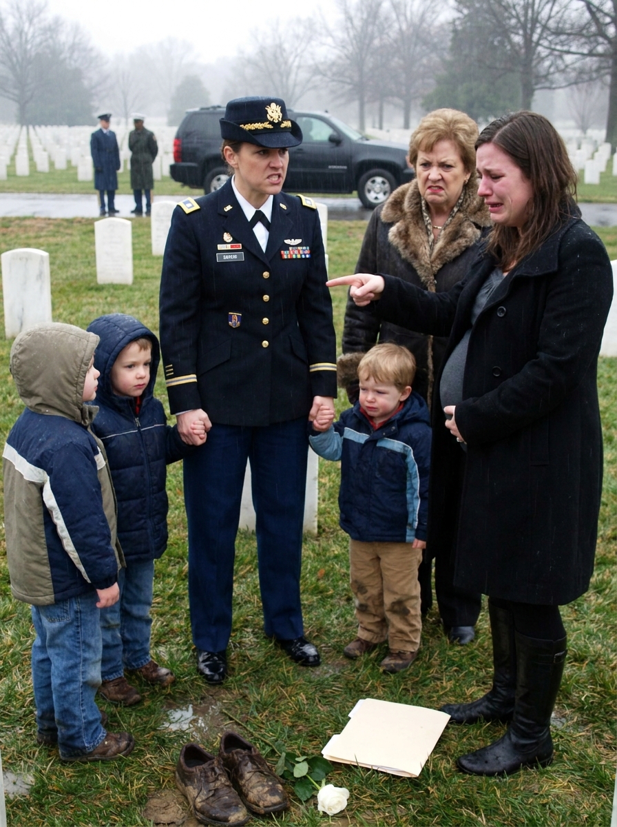 WHOLE STORY: At my ex-husband’s military funeral, his pregnant mistress expected to receive the folded flag while I sat in the back row with our three children