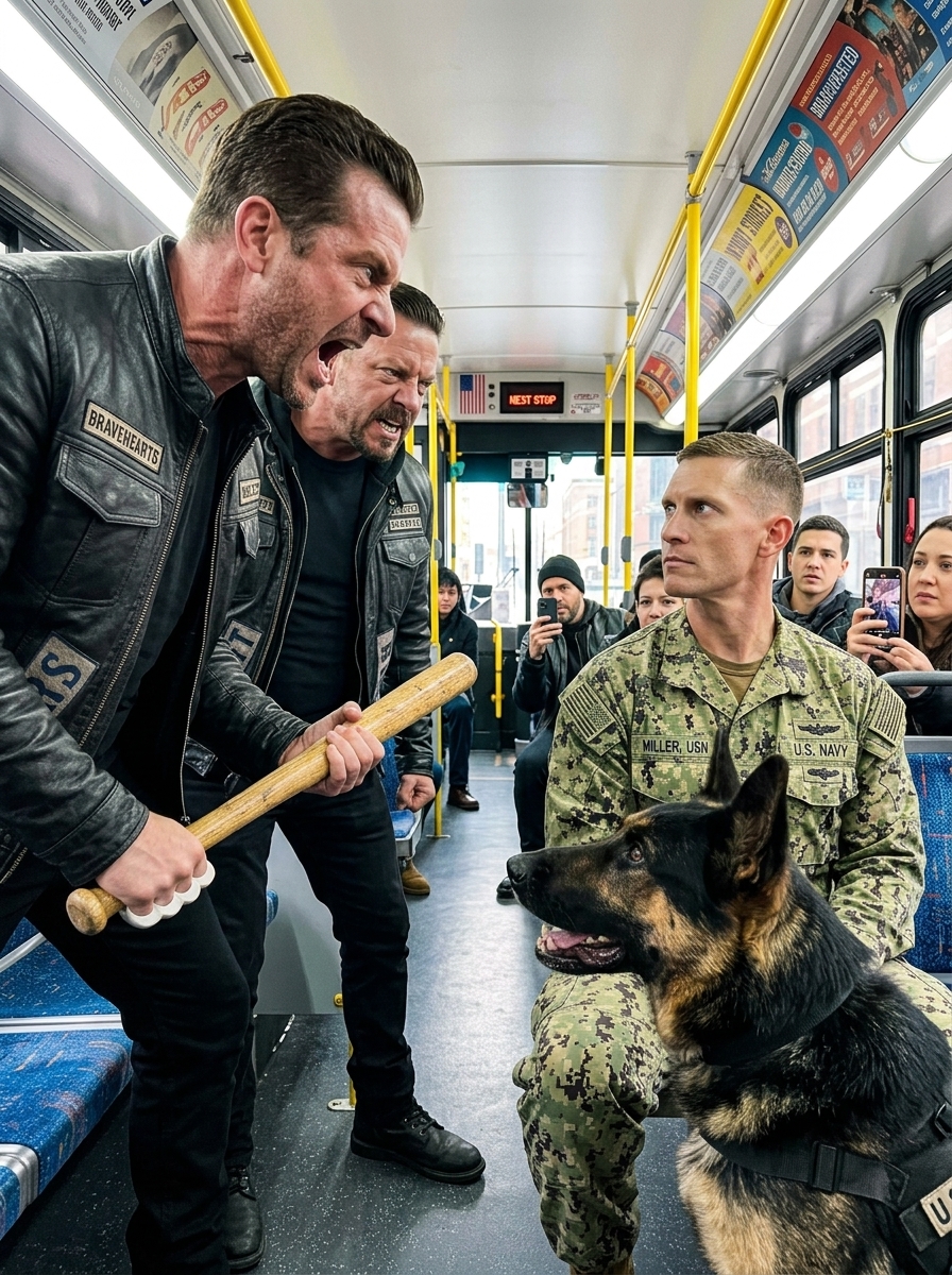 WHOLE STORY: THREE GANGSTERS cornered a quiet man and his scarred German Shepherd on a freezing Chicago bus