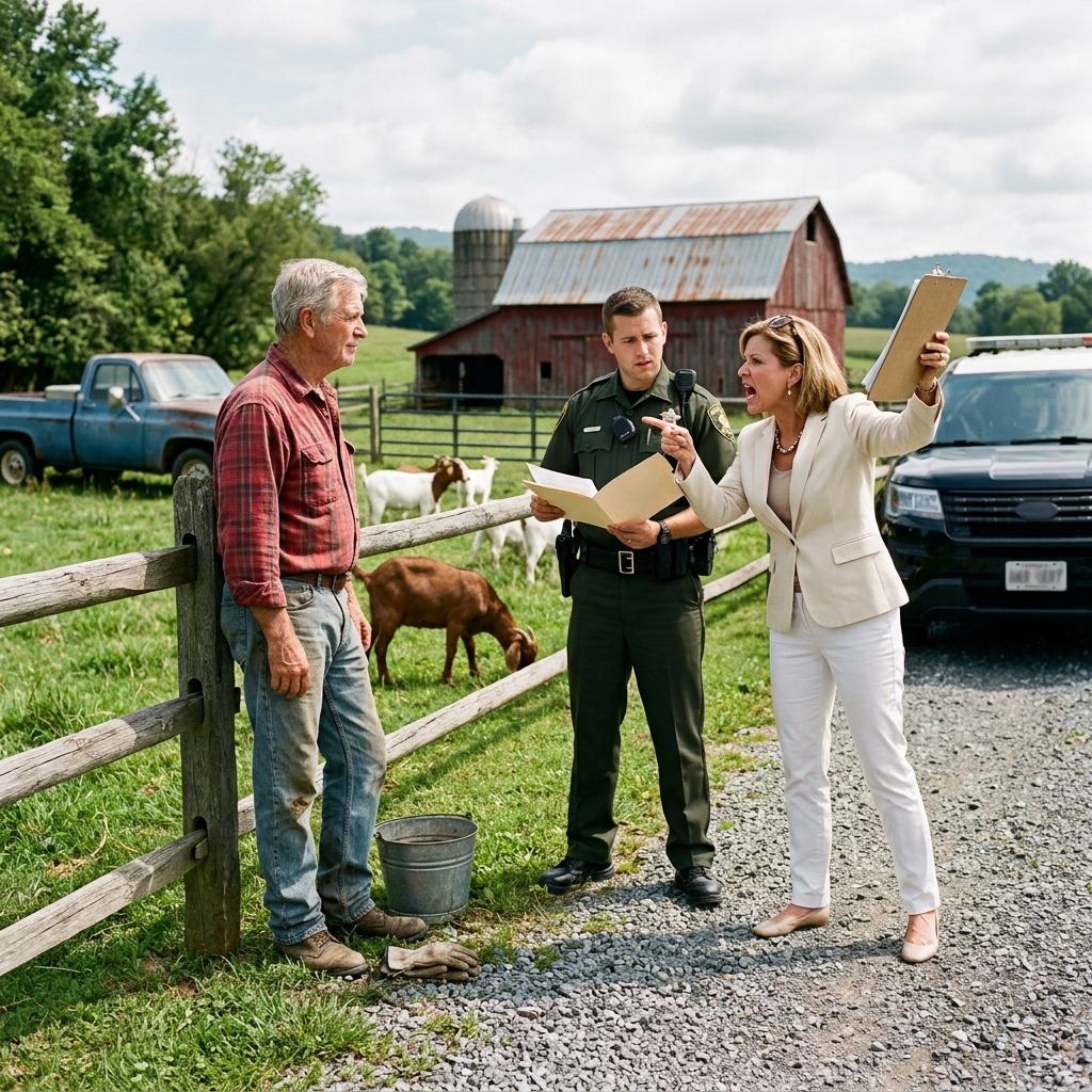HOA Karen Called the Sheriff on My Goats — Then Found Out Her HOA Didn’t Own a Single Inch of My Land