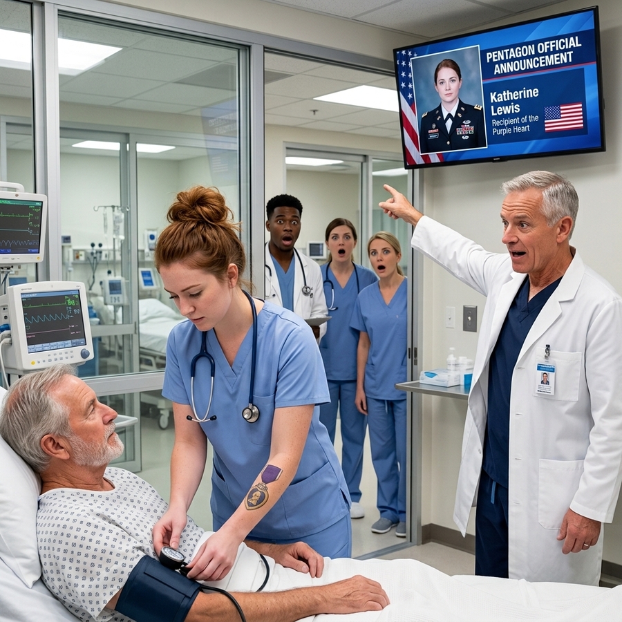 Whole Hospital Called The Nurse’s Purple Heart Tattoo “Stolen Valor” — Until The Pentagon Broadcast Her Name On National TV