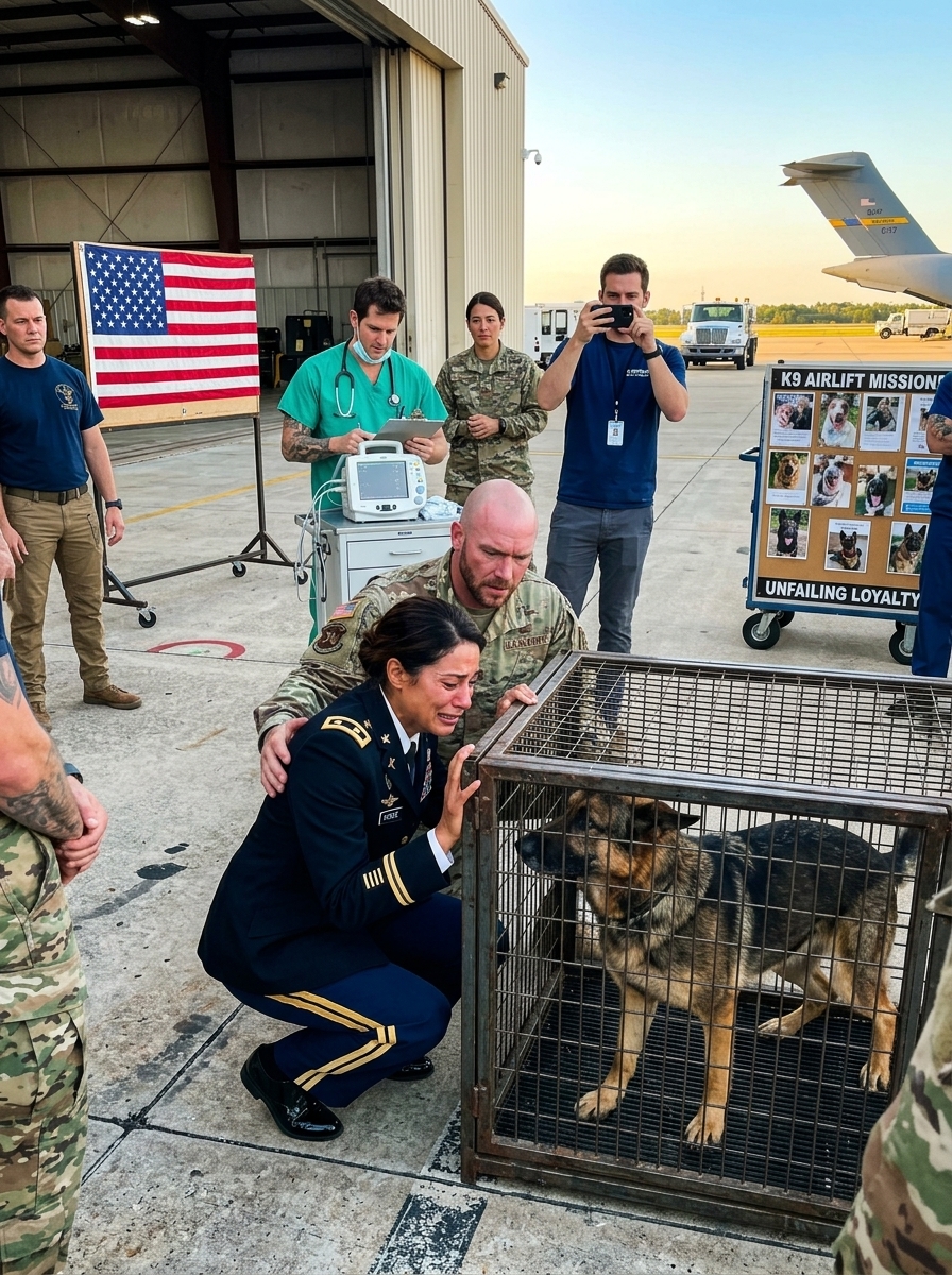 WHOLE STORY: The retired military dogs stopped barking the MOMENT I walked through the hangar doors