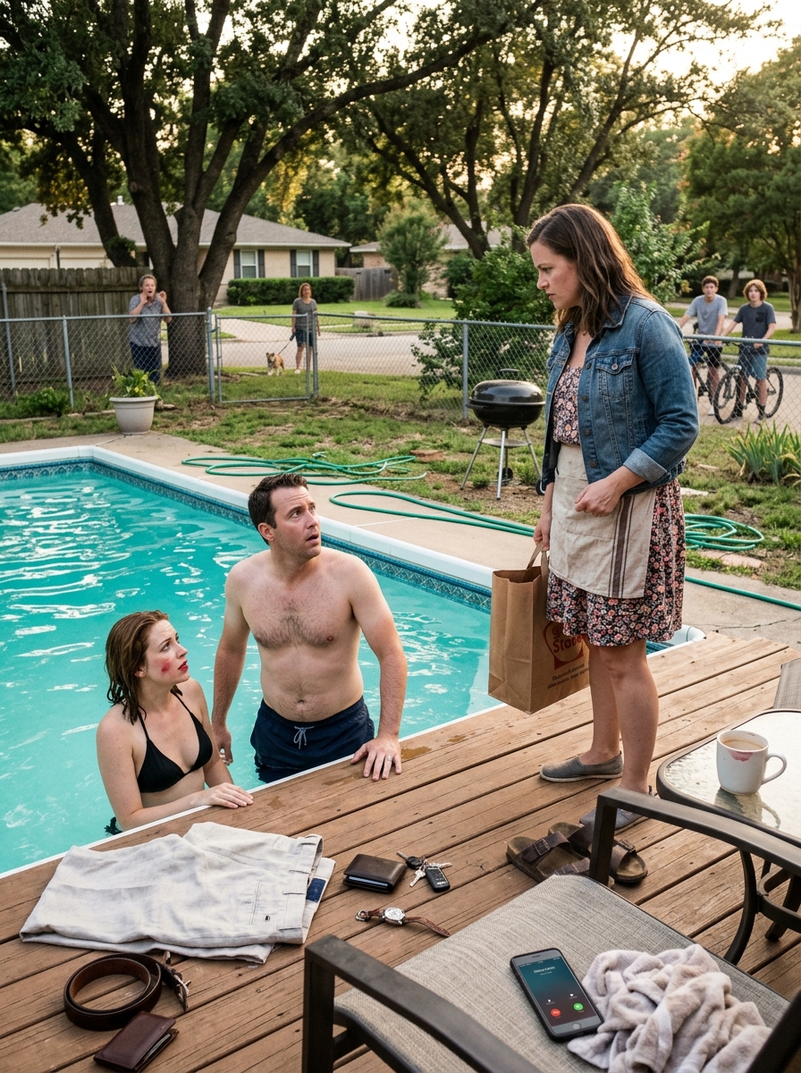 WHOLE STORY: I came home early to find my husband chest-deep in our pool with our neighbor,