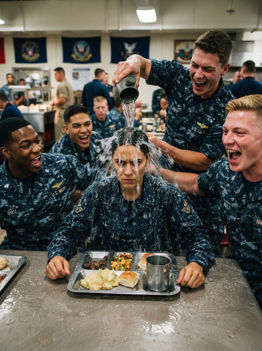 WHOLE STORY: FOUR RECRUITS THOUGHT THEY COULD HUMILIATE THE QUIET WOMAN IN THE MESS HALL.