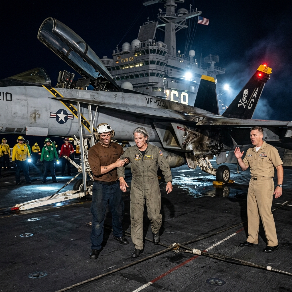 Only 30 Seconds of Fuel Left — How a Female Navy Pilot Landed a Crippled F-18 on a Carrier in the Middle of the Night