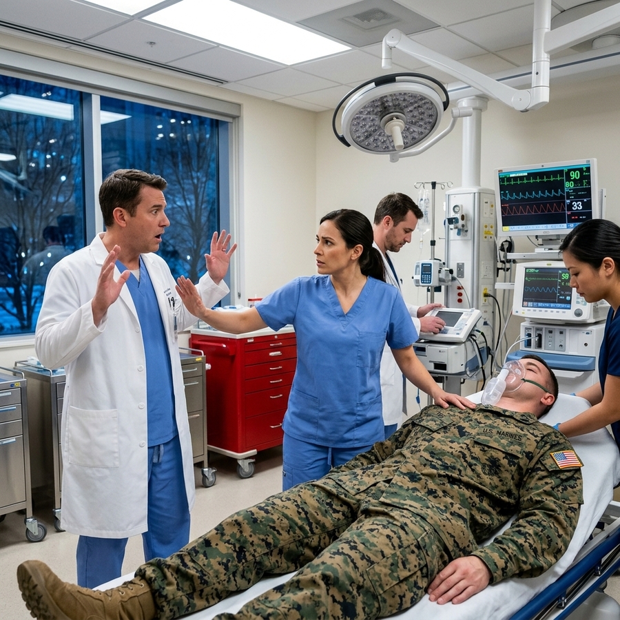 Everyone In The Hospital Ignored The Quiet Nurse — Until A Marine’s Heart Stopped And She Opened His Chest, Revealing She Was A Combat Surgeon