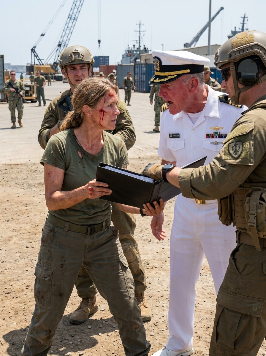 WHOLE STORY:  The slap cracked across the parade ground like a rifle shot. Vice Admiral Hayes called her “civilian trash” and ordered MPs to drag her away
