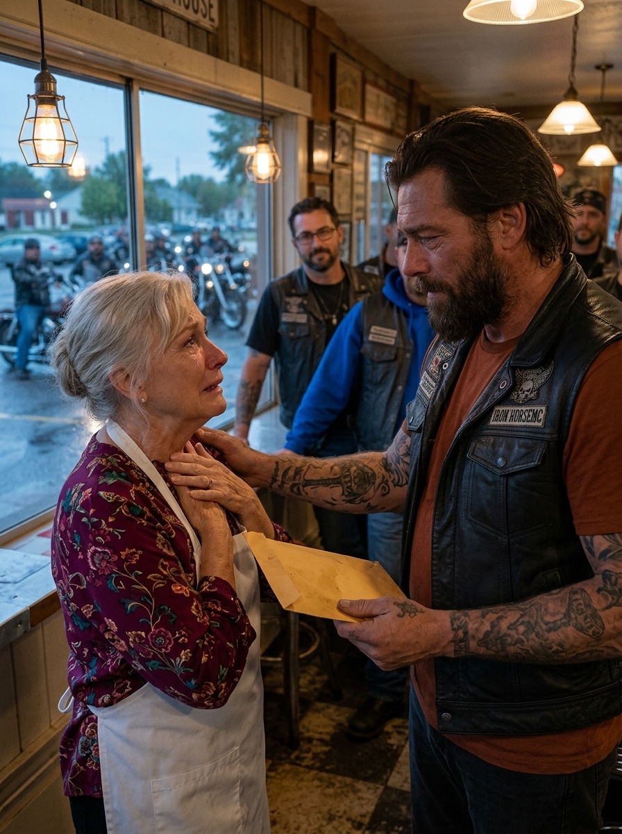 PART 2-FULL: I was wiping down a cracked counter in my dying Ohio diner when I heard ninety-seven motorcycles roll up outside. I thought they came