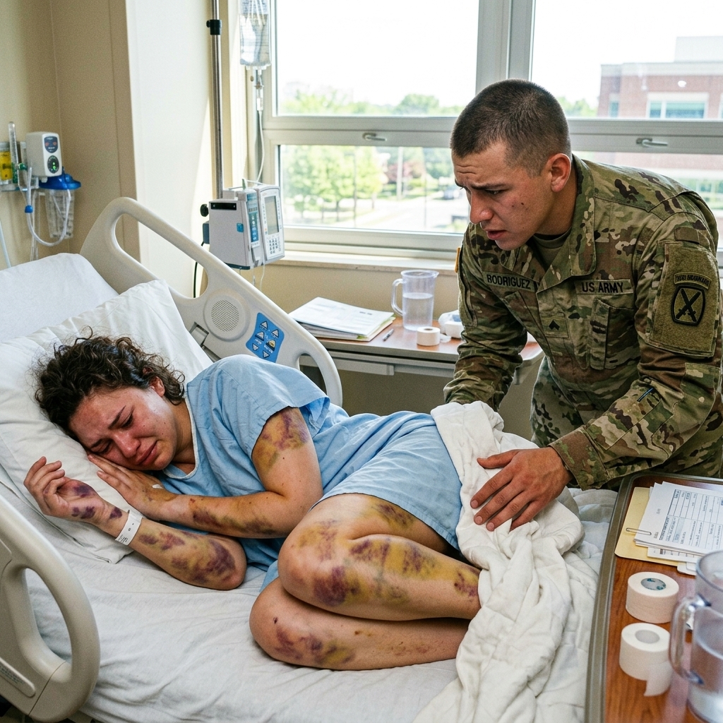 WHOLE STORY: I CAME HOME WITH A MEDAL AND FOUND MY WIFE COVERED IN BRUISES—But the truth she whispered that night made me realize the real enemy was sleeping under my own roof.