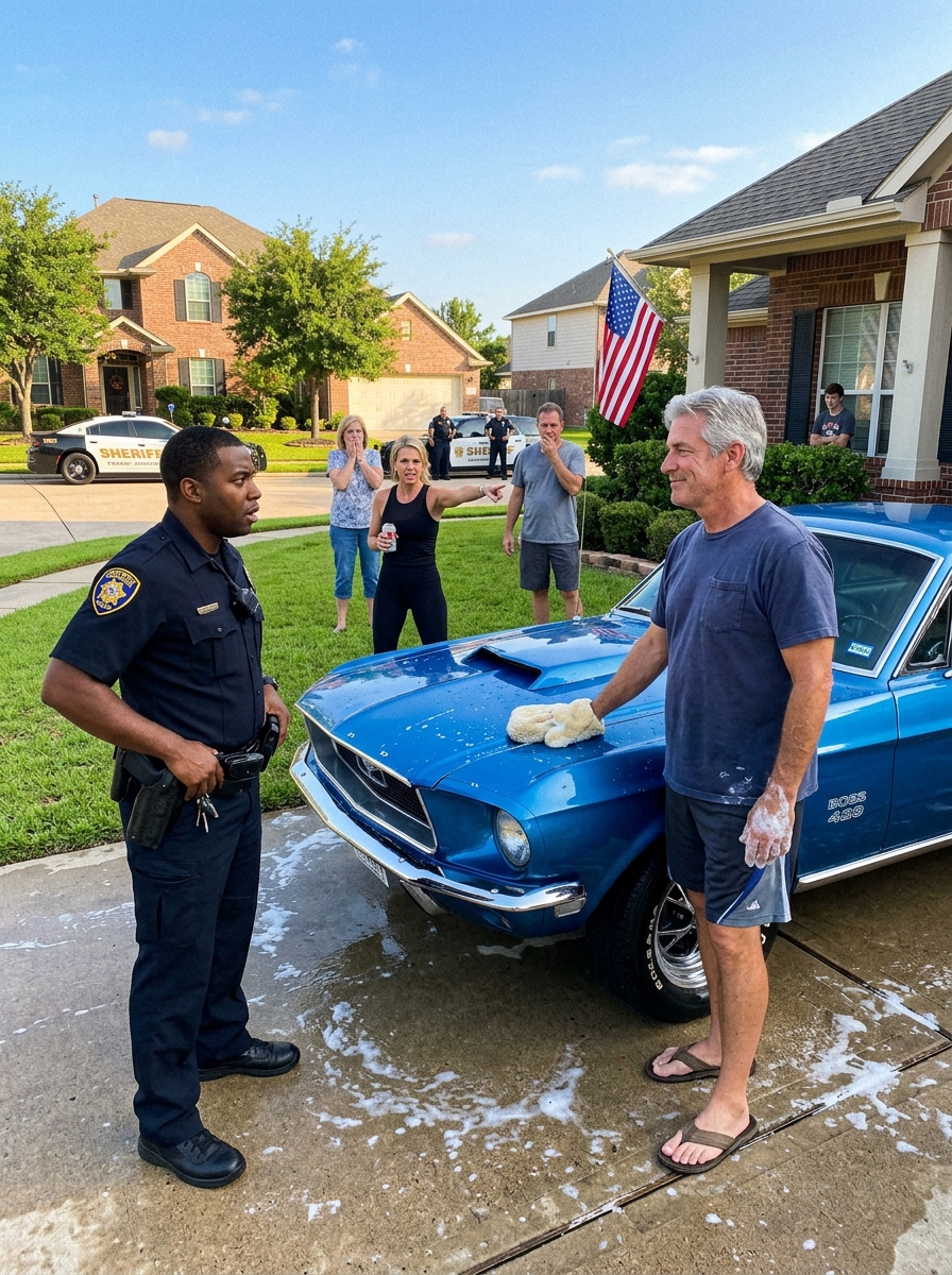 ENDING: She called 911 on me for washing my Mustang, claiming I threatened her son with a GUN—but she didn’t know I was the CHIEF of police who signs those officers’ paychecks