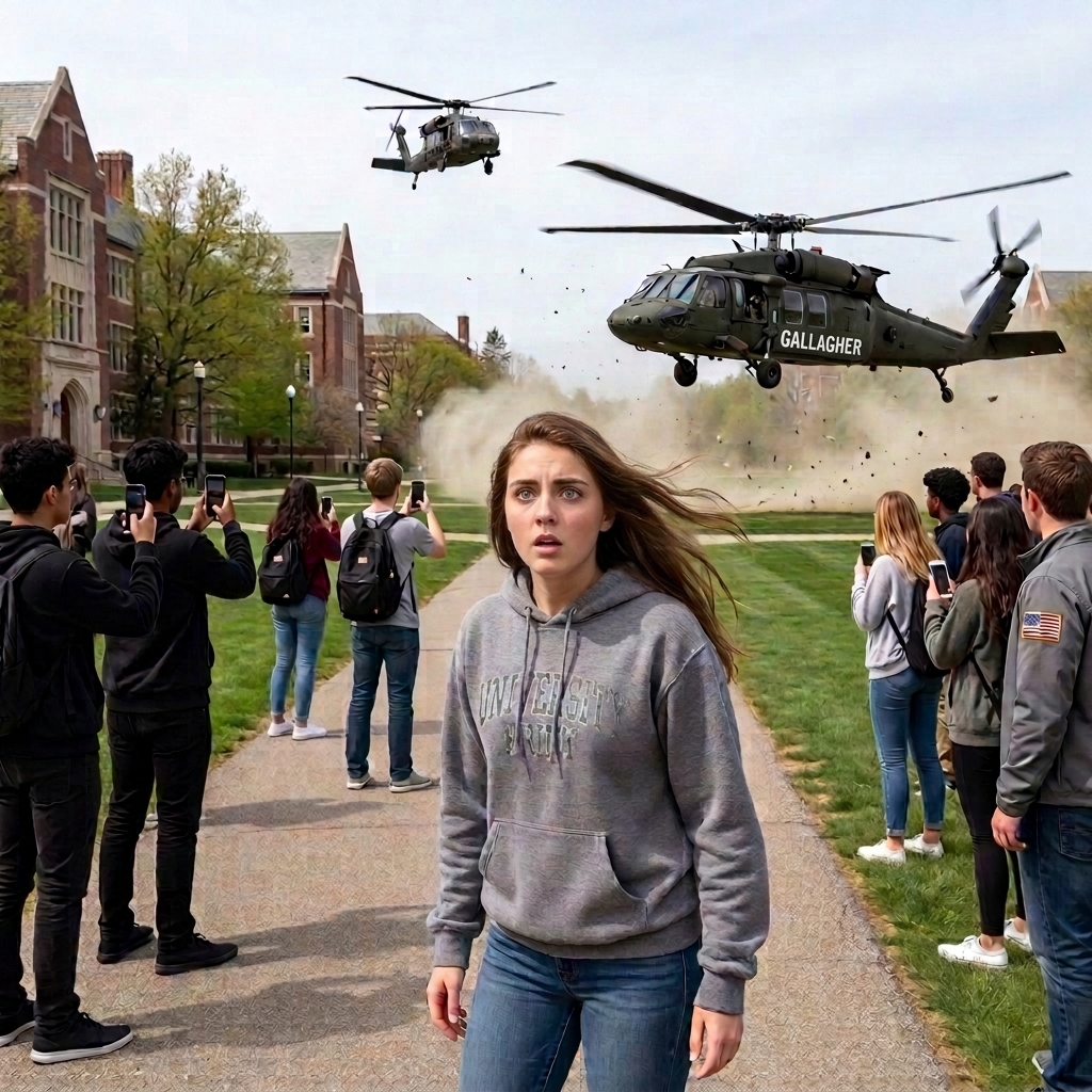 A Washout Female Pilot Was Hiding In A Geology Lecture — Until Black Hawks Landed In The Middle Of Her Campus With Her Name On The Tail