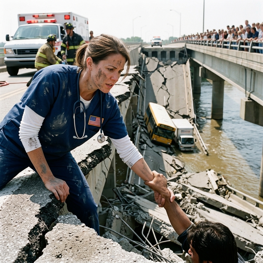 Young Doctor Publicly Humiliated The Nurse, Said She Was Too Old – Then a Bridge Collapsed and She Saved 317 Lives