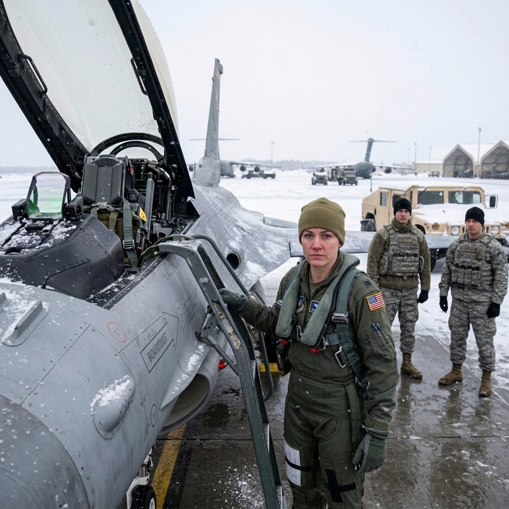 They Never Knew She Was an Ace Combat Pilot — Until She Commandeered an F-22 Raptor In The Snow to Save Alaska