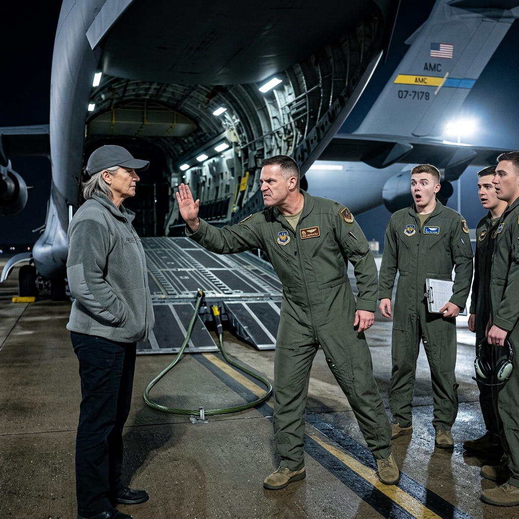 “Off My Ramp, Sweetheart,” He Said — The Woman in the Ball Cap Was the Two‑Star General Inspecting His Wing