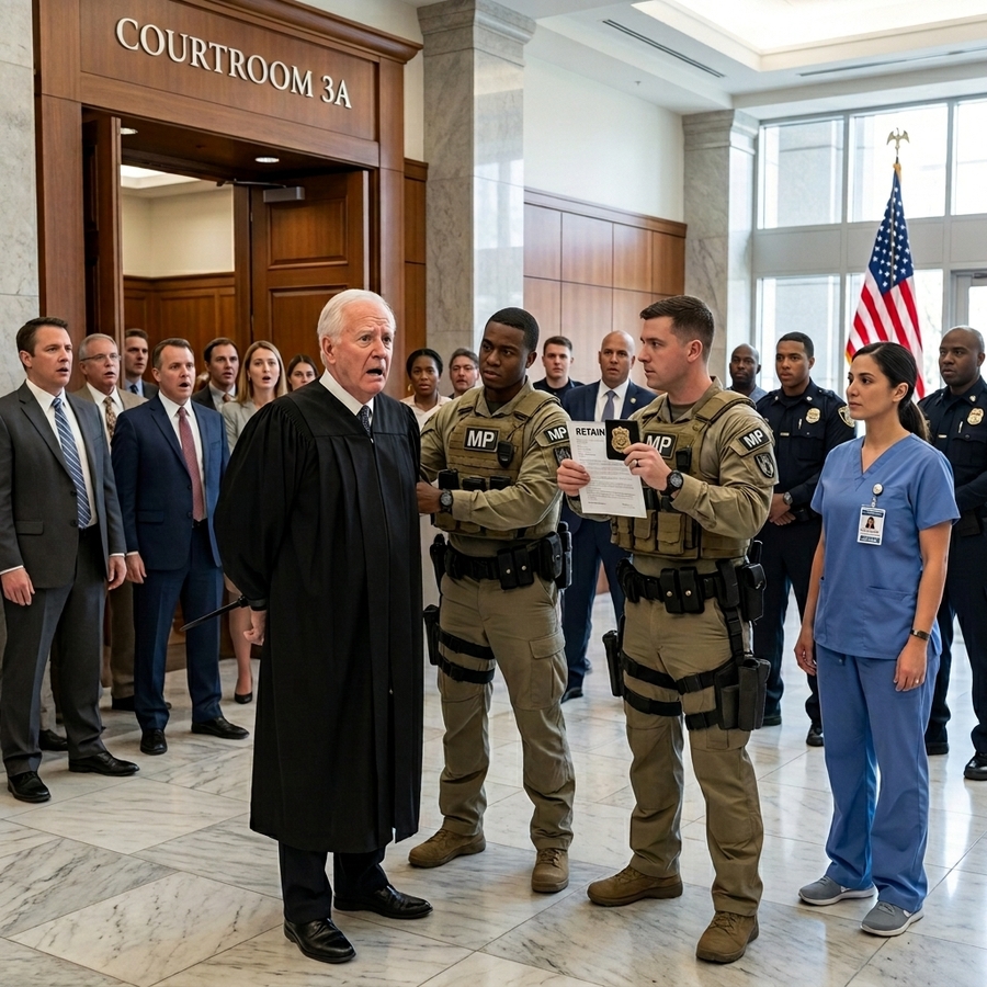 “Arrest That Nurse!” the Judge Ordered — Seconds Later, Military Police Stormed In and Arrested the Judge Instead