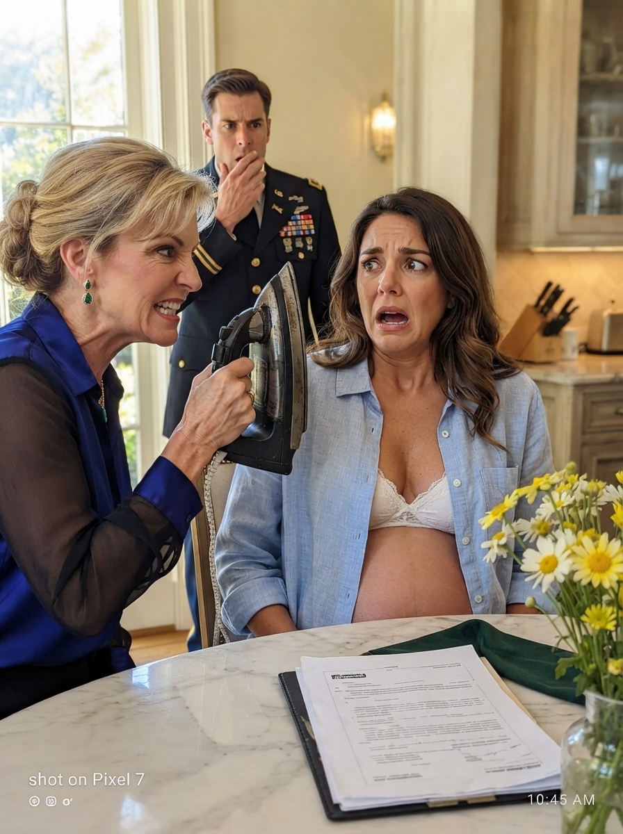 PART 2 – FULL: My mother-in-law held a glowing iron inches from my eight-month pregnant belly and demanded