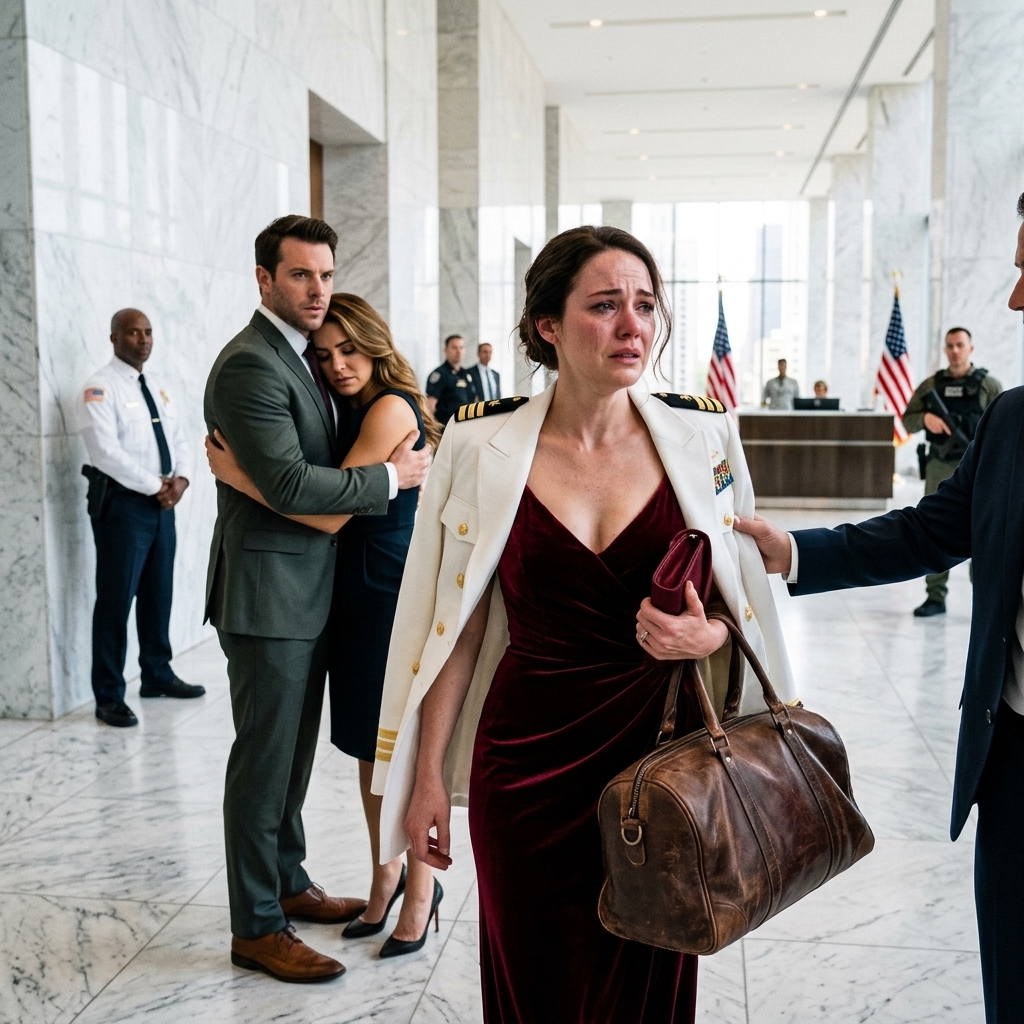WHOLE STORY: I drove 3 hours in my dress uniform to surprise my husband—but the guard laughed and said, “His wife is already upstairs.”