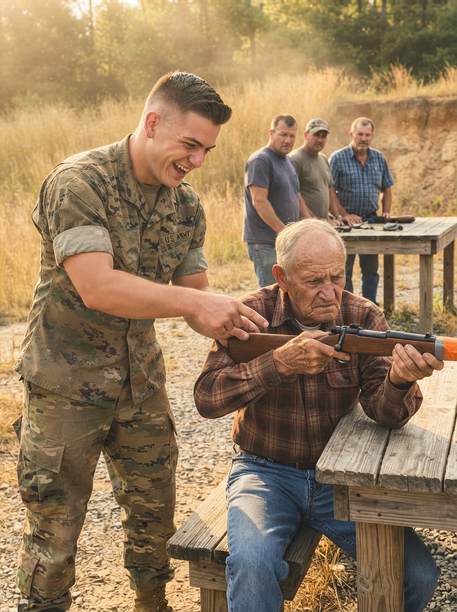 PART 2 – FULL: A YOUNG MARINE MOCKED the orange tape on my antique rifle and threatened to have me arrested in front of the whole civilian range.