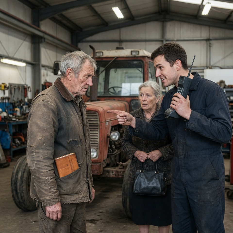 I watched a 28-year-old engineer mock the 76-year-old farmer who came to save my late husband’s tractor.