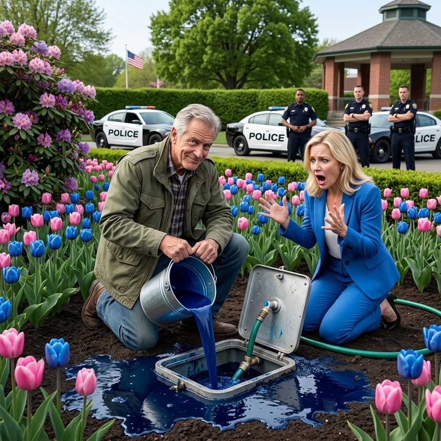 HOA Karen Stole Water From My Century Well — I Added Blue Dye and Salt, Turning Her Tulip Field Fluorescent