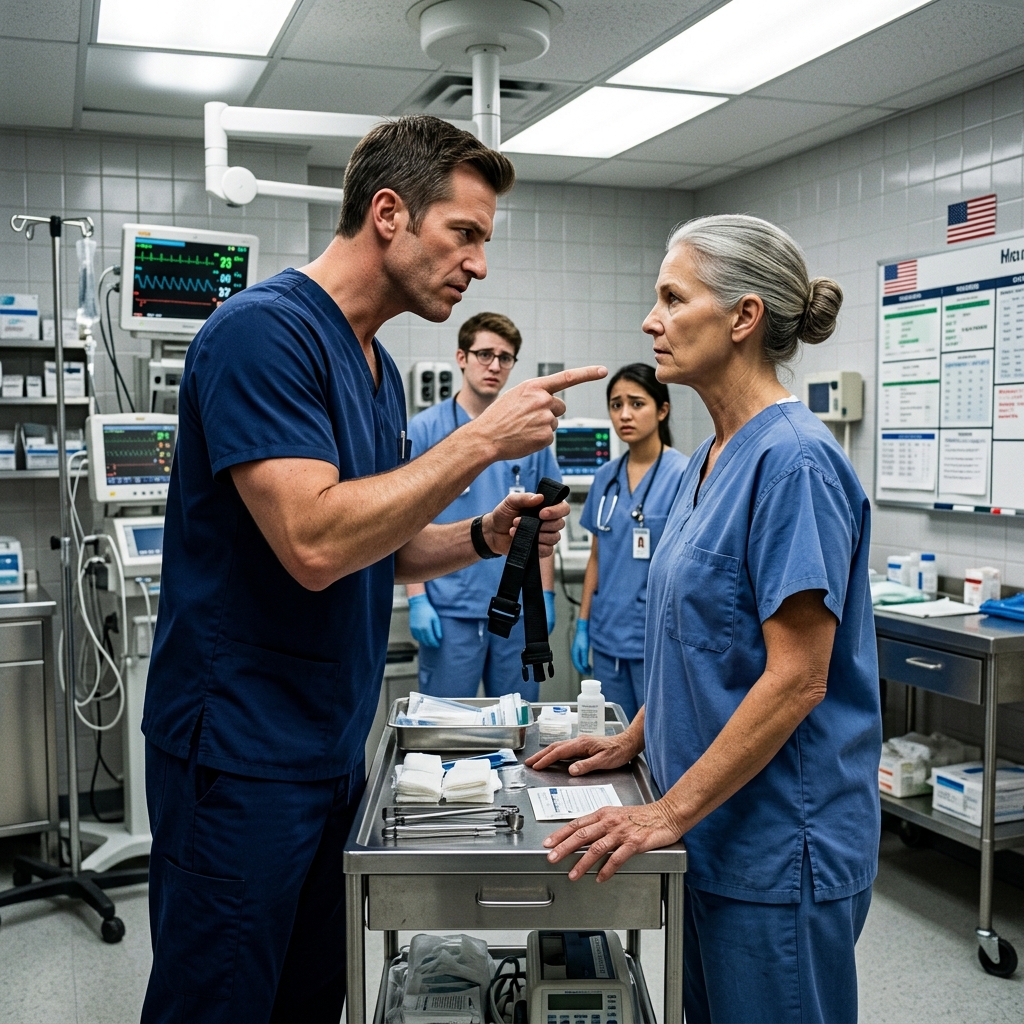 The arrogant Johns Hopkins surgeon threw Nurse Claire Dempsey’s black combat tourniquet in the trash — completely unaware this gray-haired woman survived four tours with the 75th Ranger Regiment — what happens when the hospital’s golden boy freezes?