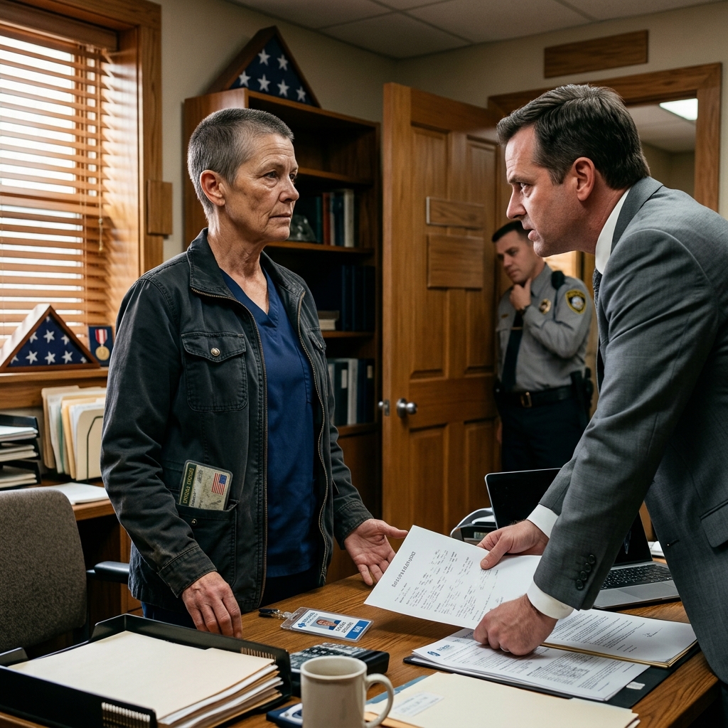 Escorted out of Redstone Medical Center by two armed guards while bleeding from a self-stitched wound, the suspended ER nurse quietly packed her locker hiding a combat medic validation that would soon force a federal investigation. Will the truth survive?