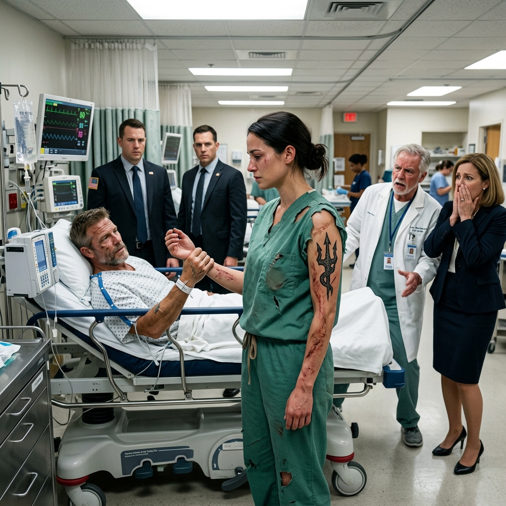 She called his nurse’s tattoo a “basement disgrace” in front of the entire trauma team — but when a DEVGRU commander saw the ink, he grabbed her wrist and whispered two words that made the room go dead silent.