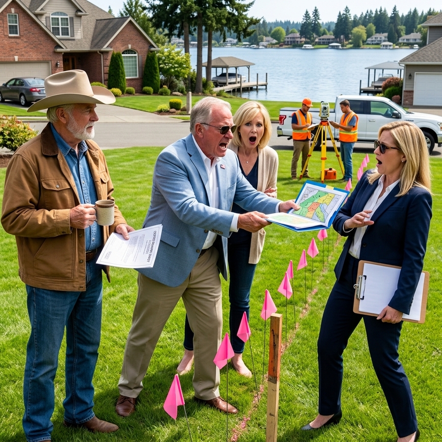 Hoa Karen Illegally Moved My Boundary To Sell A Lake View — She Thought She Succeeded Until The Survey Crew Showed Up During The Buyer Walk-through