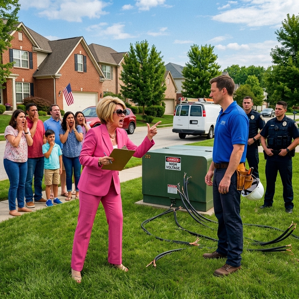 HOA President Cut My Power Lines to Teach Me a Lesson, She Had No Idea I Owned the Substation — What Happened Next Stunned the Neighborhood