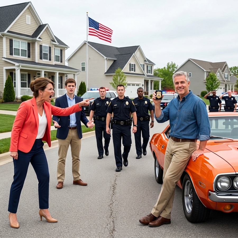 HOA President’s Entitled Son Demanded My 1969 Mustang — She Called the Cops, Not Knowing I Was the Police Chief