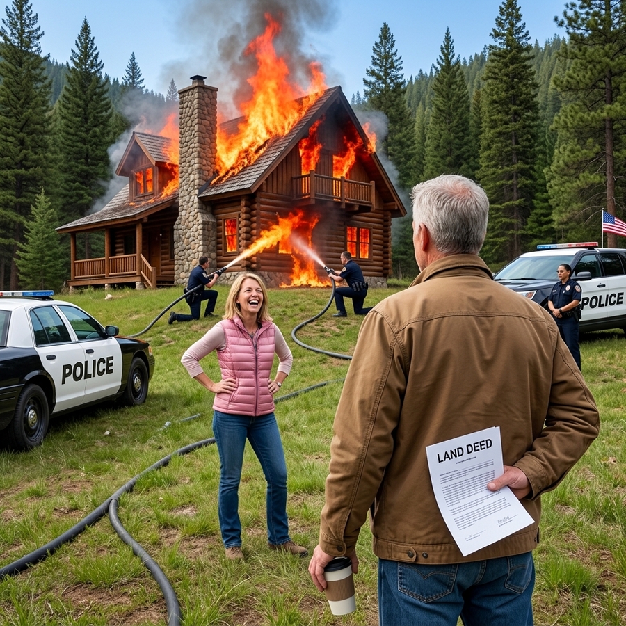 HOA Karen Sent Fire Crew to Burn His Cabin — She Didn’t Know He Owned Every Acre of That Valley With 1887 Deed