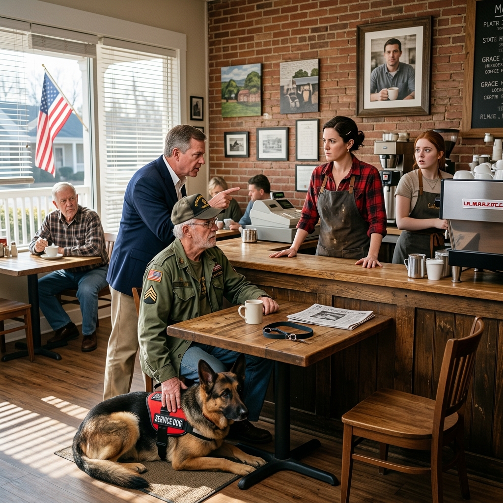 My boss fired me on the spot for letting a Marine’s service dog stay. He didn’t realize a camera was rolling — or that a colonel in dress blues was about to walk through that door. Was I wrong to refuse?