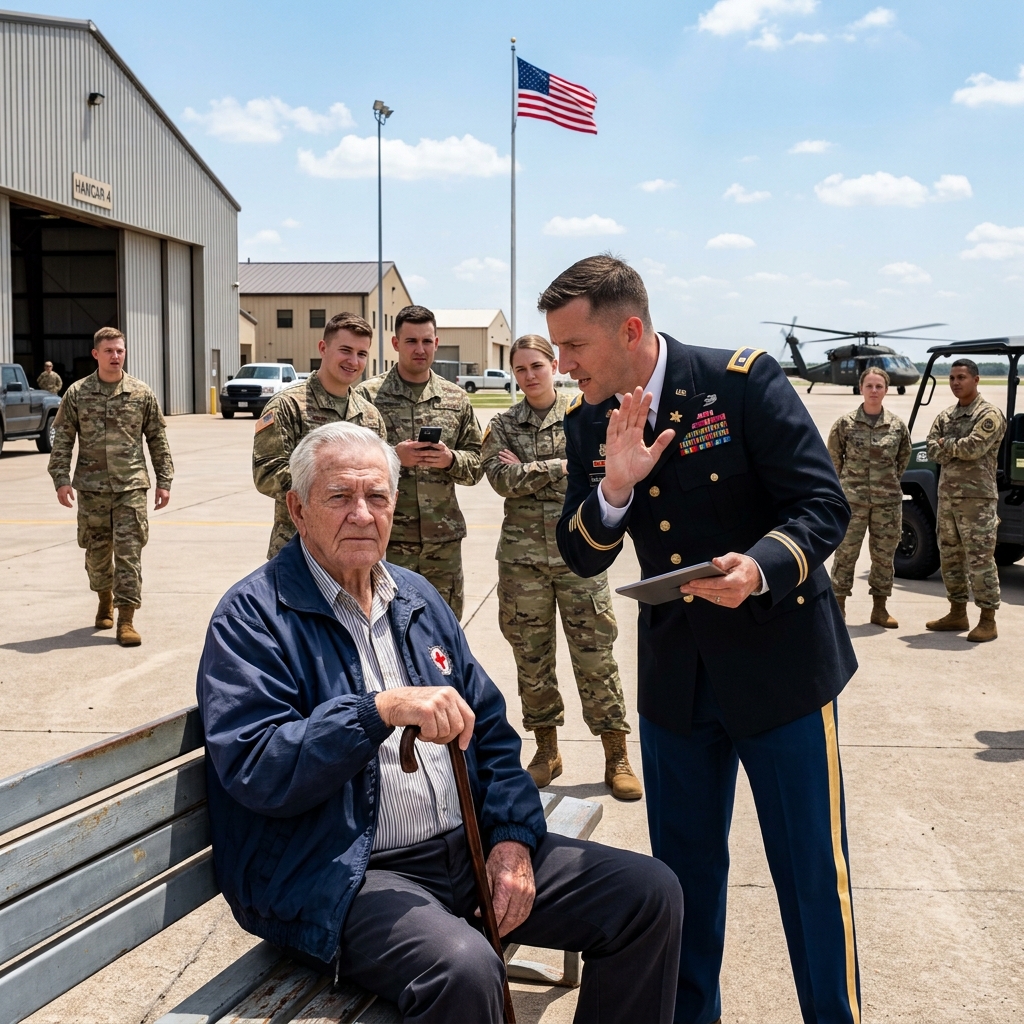 They laughed when the 79-year-old janitor said his call sign was Lazarus — then the Colonel walked across the courtyard and saluted. What happened next broke a room full of officers who thought they knew what courage looked like.