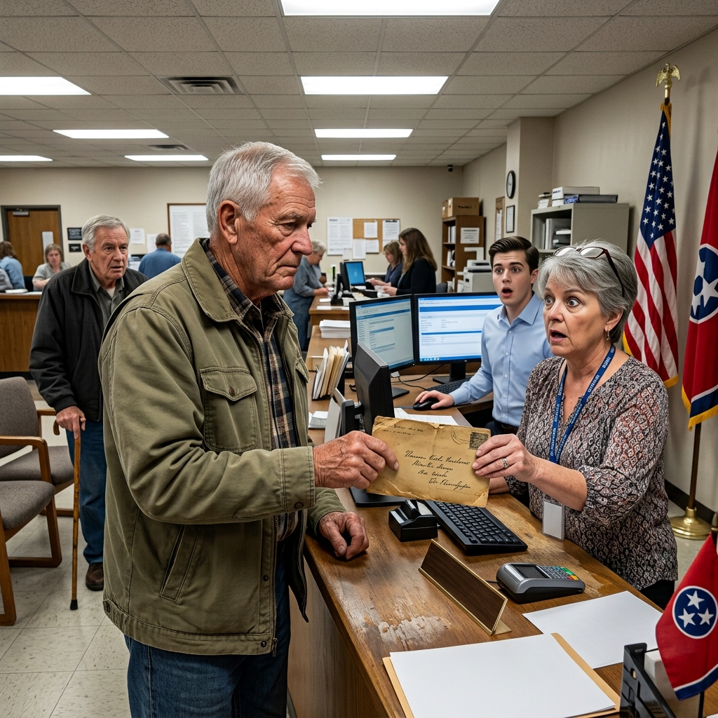 He told the Marine his war didn’t exist because a government computer had no box for it. Then an old envelope fell out of the file that made the whole room go silent. What was in it?