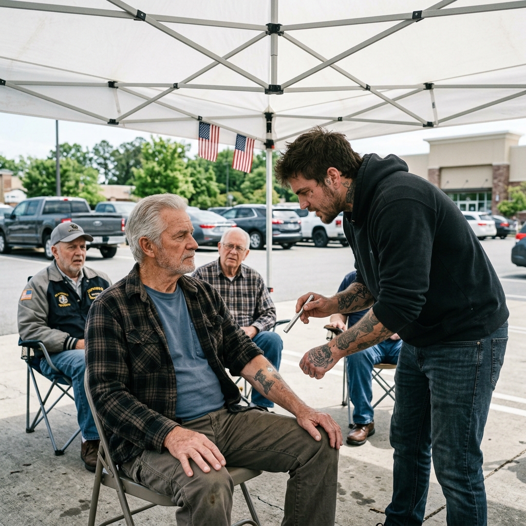 The Young Artist Laughed And Called His Faded Tattoo A Useless Smudge — He Had No Idea This Quiet 77-Year-Old Marine Survived The Quei Son Valley — What Did The Old Man Pull From His Pocket To Silence The Room?