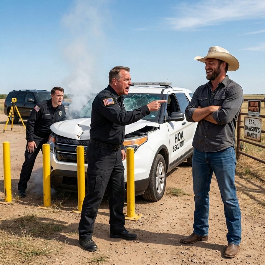 Fake Hoa Cops Kept Driving Through A Widower’s Ranch To Terrorize It — Then He Buried Steel Bollards And Watched The Inevitable