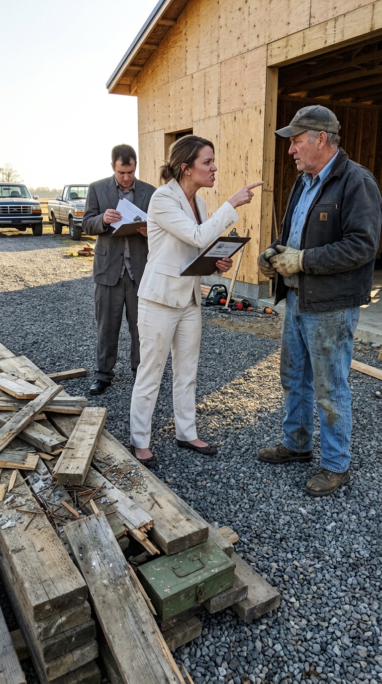 WHOLE STORY: I had 48 hours to tear down my cabin or face the sheriff. Victoria Ashworth stood on my gravel at 6 AM, slapped a $15,000 fine on my lumber, and smiled like she owned me.