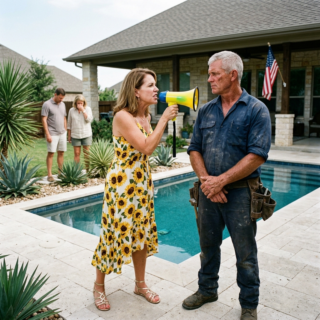 HOA President Brenda Caldwell Invaded A Widowed Handyman Backyard Pool With 30 Strangers And Mocked His Dead Wife — But She Didn’t Realize The Quiet Dirt Digger Was A Gulf War Veteran — How Fast Did Her Empire Crumble?
