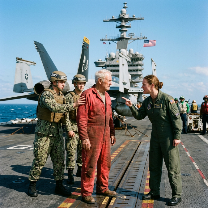 When an Arrogant Commander Humiliated an Old Janitor on a Flight Deck, She Didn’t Realize He Was the Legend Who Built the Ship
