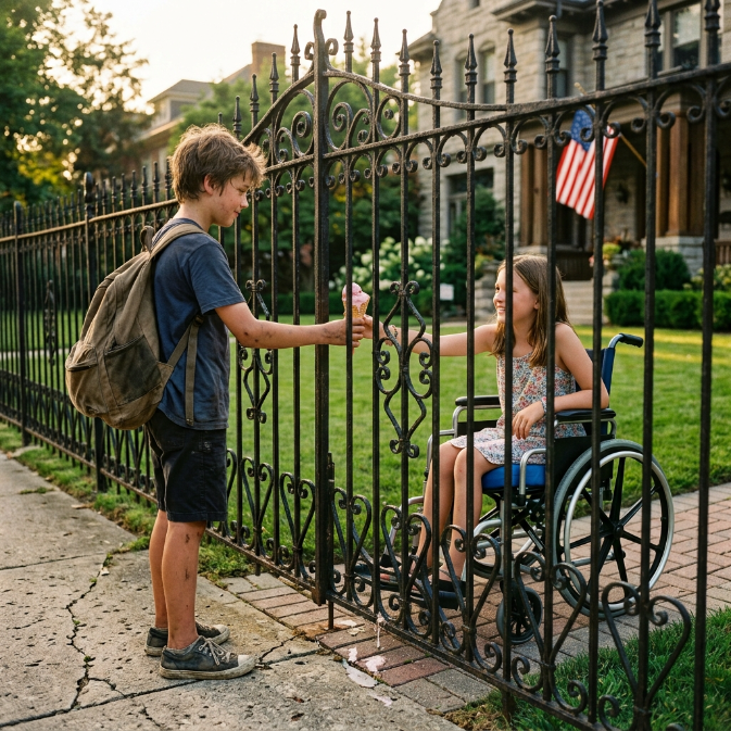 Beyond the Wrought-Iron Gate: How a Shared Ice Cream and a Sudden Storm United Two Broken Lives