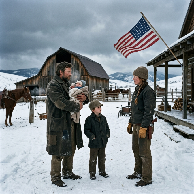 He Begged the Widow for Milk to Save His Baby, Promising to Rebuild Her Ranch Before Winter