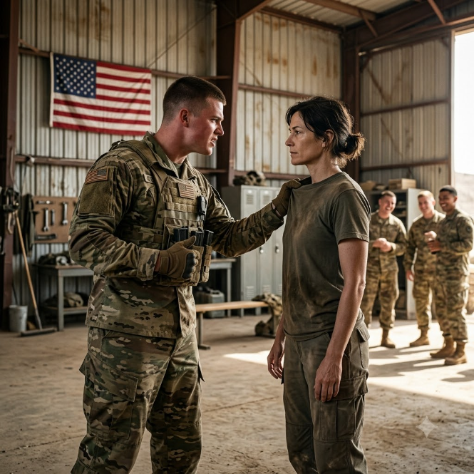 The Entire Squad Laughed When The Aging Woman Stepped Onto The Sparring Mat, But Her Hidden Tattoo Instantly Forced A Hardened Veteran To His Knees.