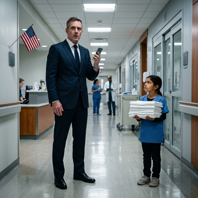 The Billionaire Ignored the 9-Year-Old Girl Until She Pointed at His Father’s IV Bag