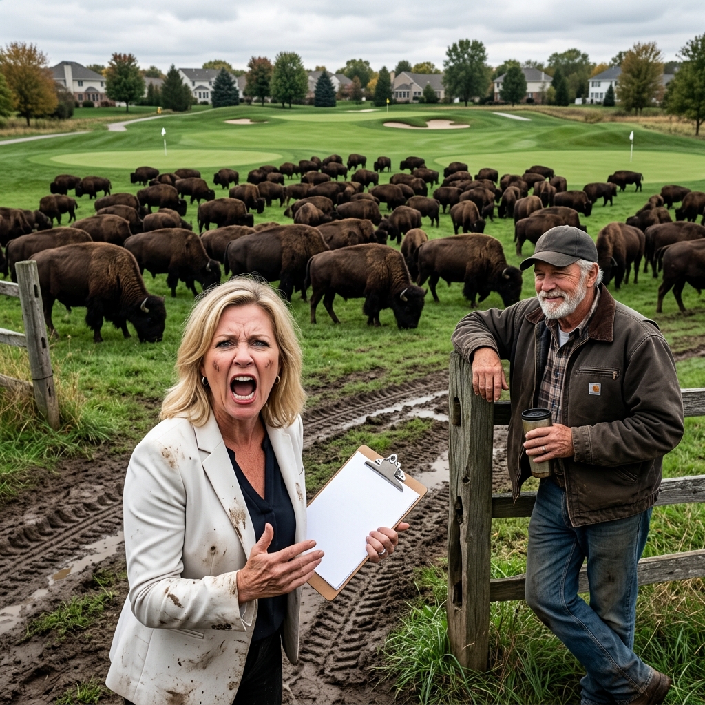 HOA Karen Ripped Out My 40-Year-Old Barn Gates — So I Let 300 Bison Wander Onto Her Million-Dollar Golf Course